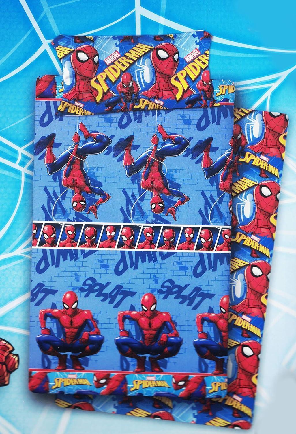 Completo letto 3 pezzi Marvel Spiderman in cotone 1 piazza e mezza