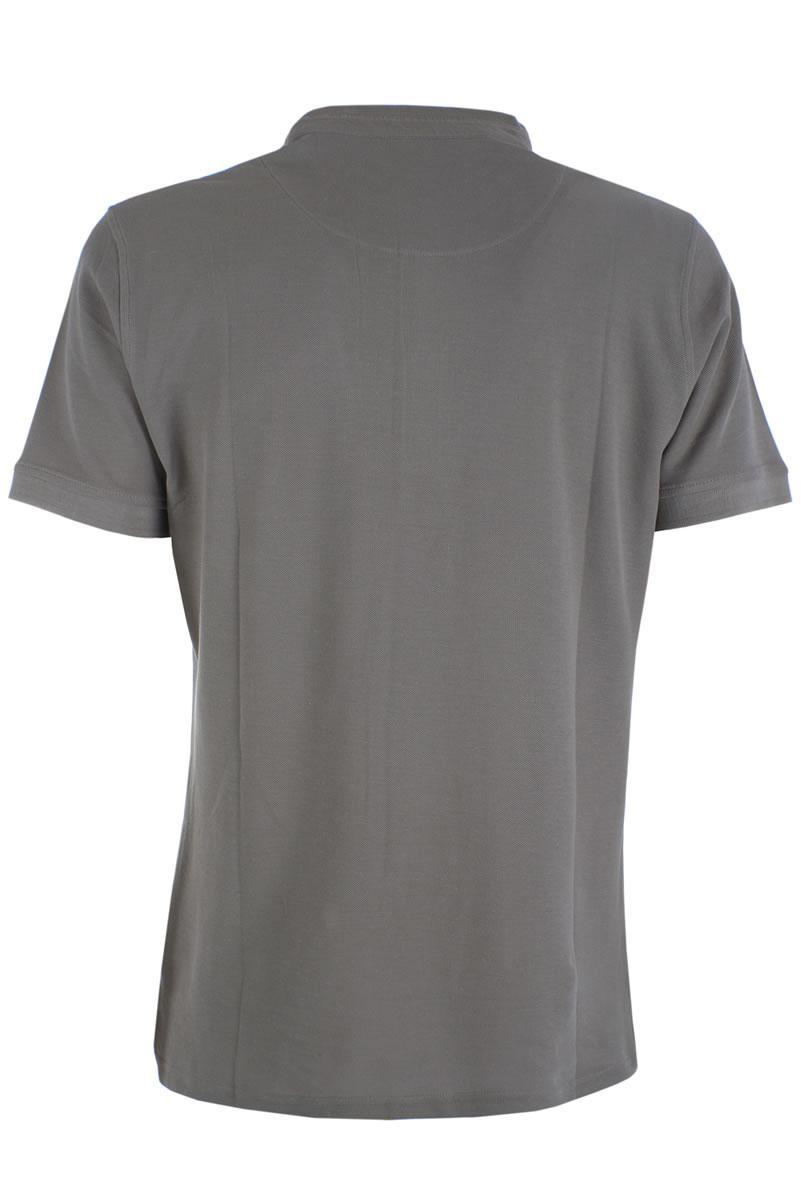 T-shirt Yes Zee serafino uomo manica corta cotone grigio