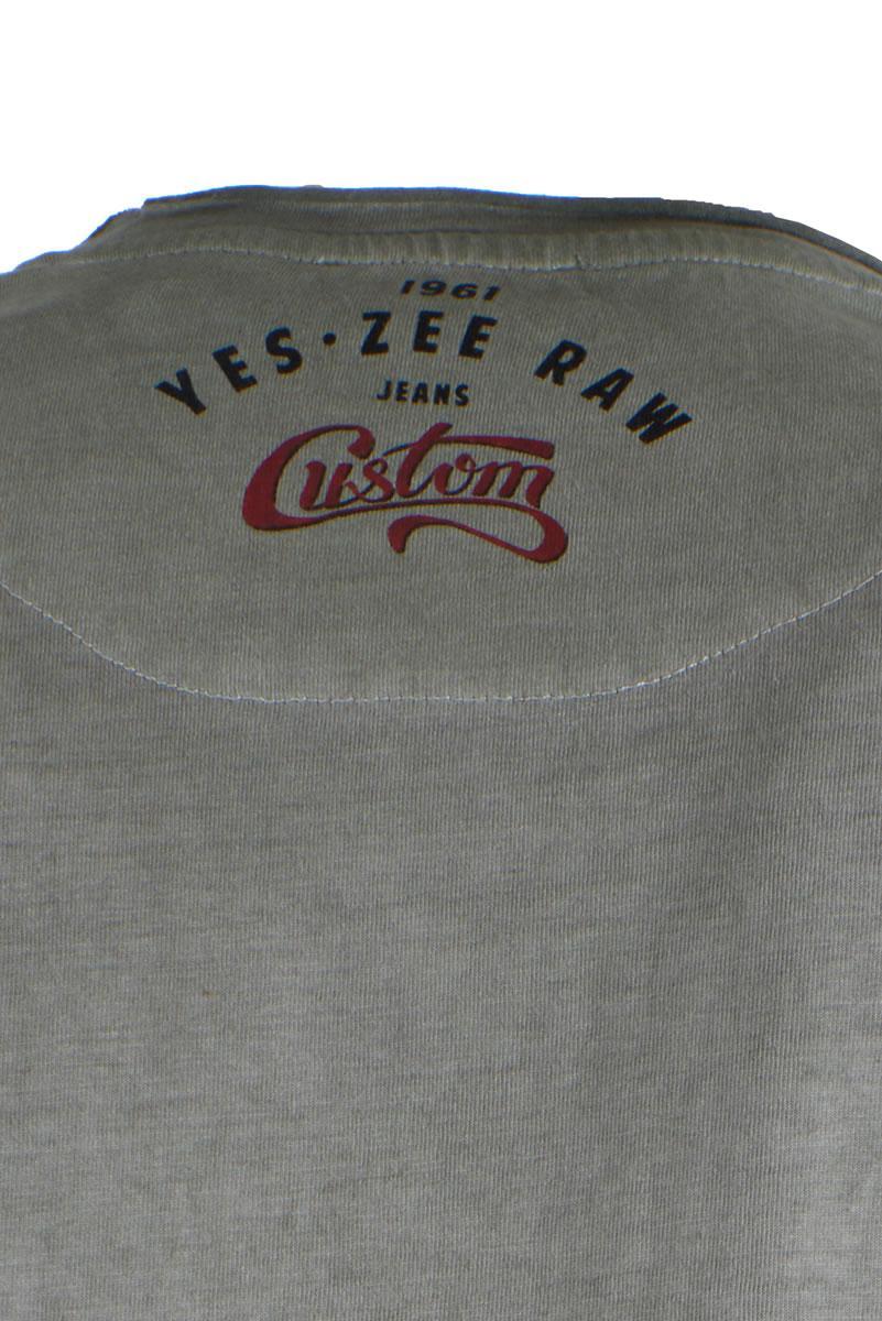 T-shirt uomo in cotone Yes Zee grigio