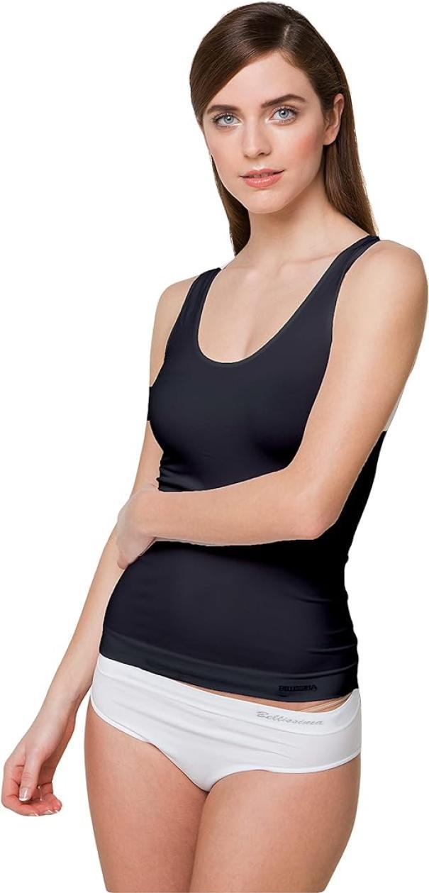 bellissima canotta sl seamless donna nero