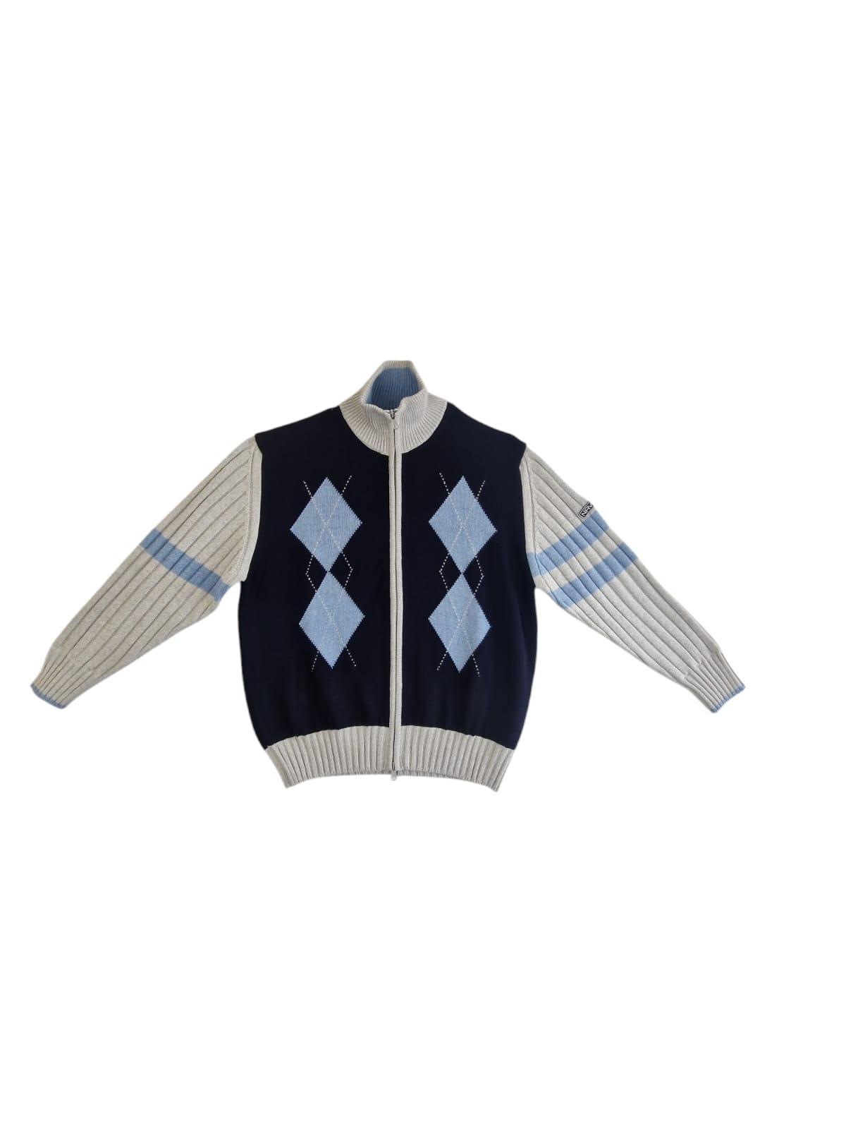 Cardigan uomo misto lana Navigare con zip