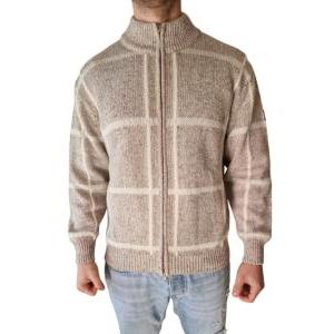 Cardigan uomo misto lana  con zip