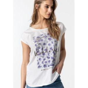 T-shirt d mc interno cotone esterno con stampa mae bianco