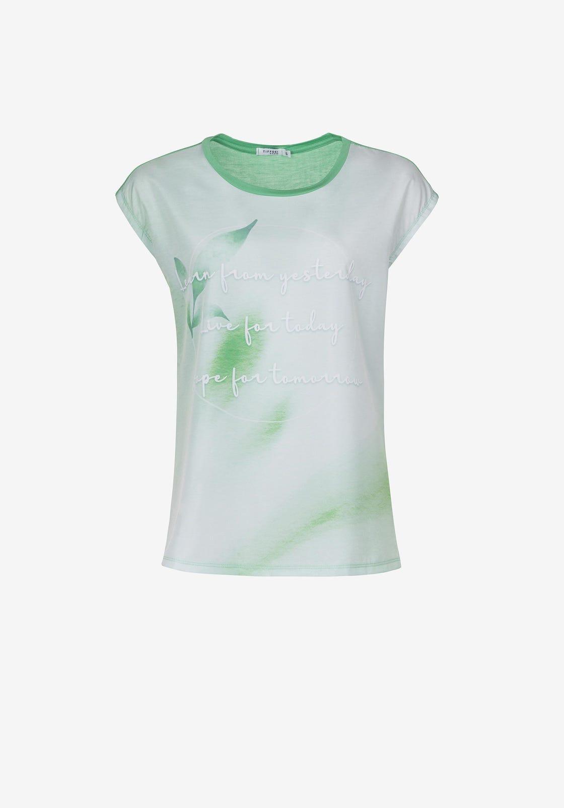 tiffosi t-shirt d mc interno cotone esterno con stampa mae menta