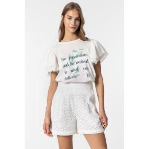 T-shirt donna  bianca con scritta