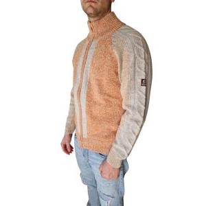 Cardigan uomo misto lana  con zip