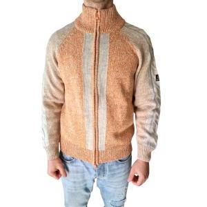 Cardigan uomo misto lana  con zip