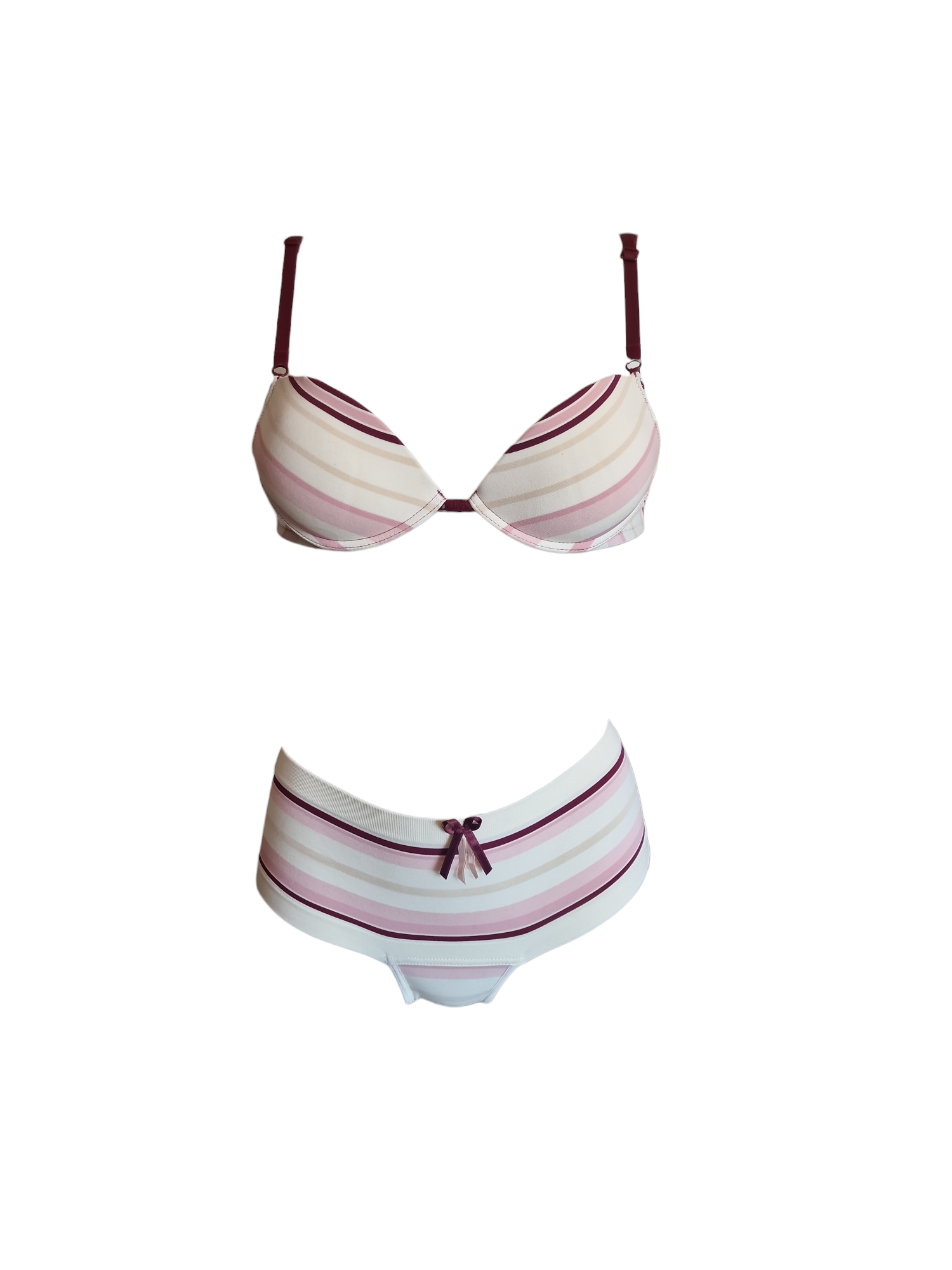 golden lady comp rgs push up+ couotte rigata vb bianco