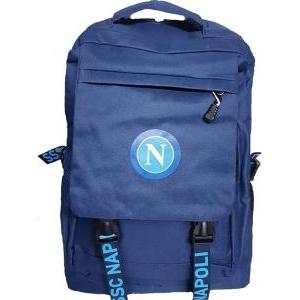 Zaino enzo castellano 121553. ssc napoli, blu, tela, con stemma