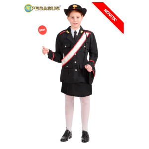 Costume carnevale agente carabiniere bambina