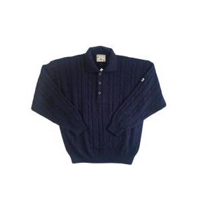 Maglione misto lana da uomo  blu