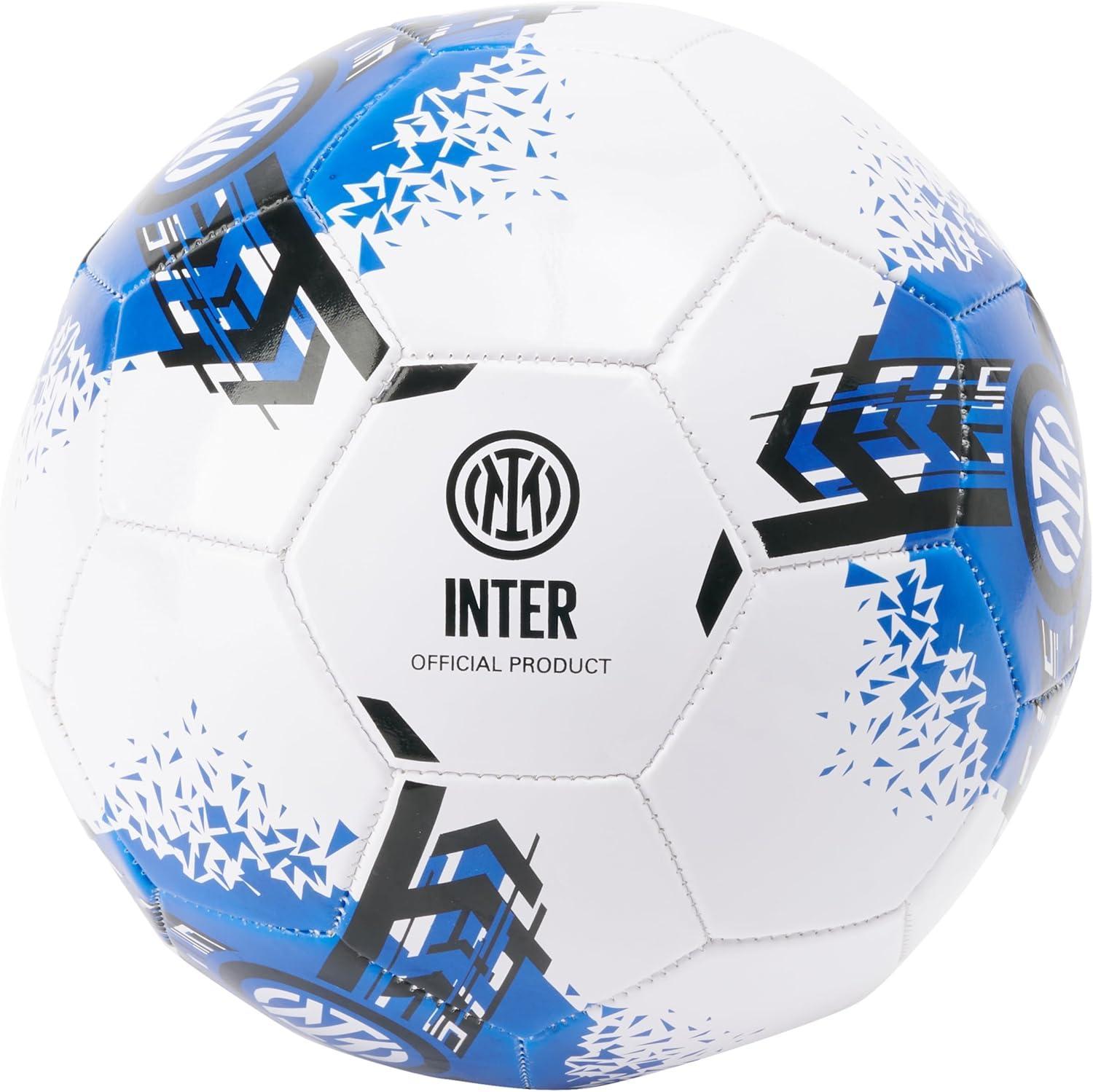 Pallone da calcio in cuoio compatibile con Inter misura 5