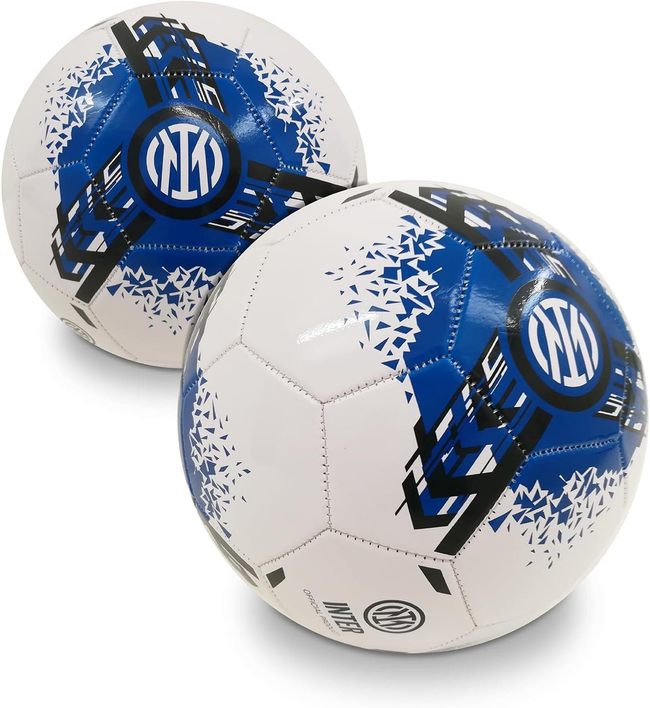 Pallone da calcio in cuoio compatibile con Inter misura 5