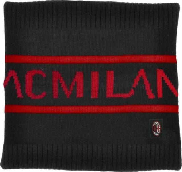 Scaldacollo Milan Uomo a maglia nero con scritta Rossa 141447