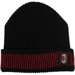 Zuccotto ac milan cappello con toppa logata ricucita nero 141505