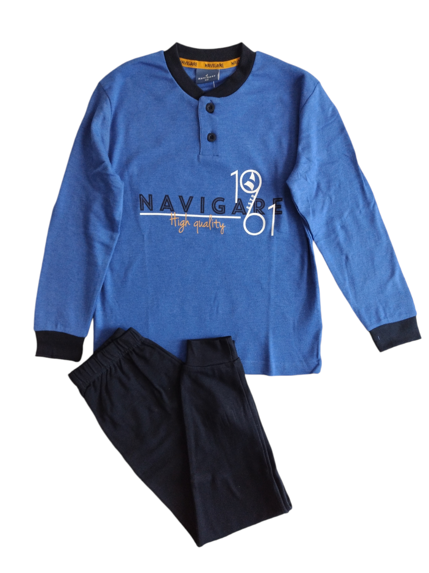 Pigiama bambino Navigare cotone Interlock Bluette