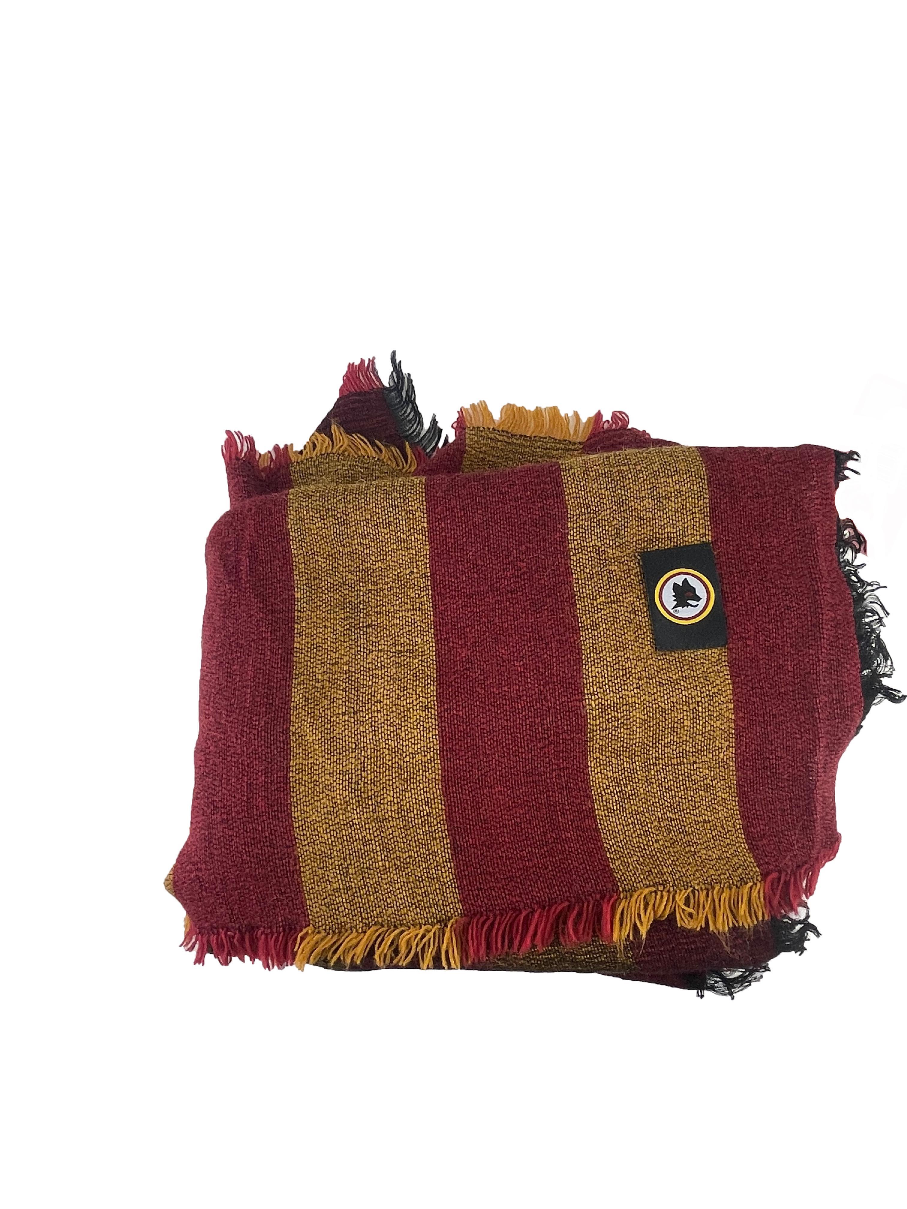 Sciarpa pashmina AS Roma con frangette