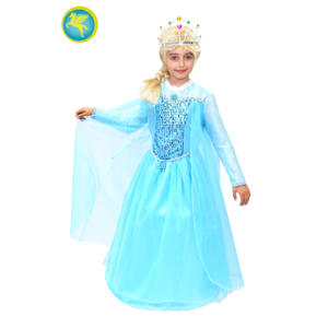 Costume carnevale da bambina frozen principessa delle nevi