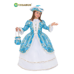 Costume carnevale da bambina dama del settecento