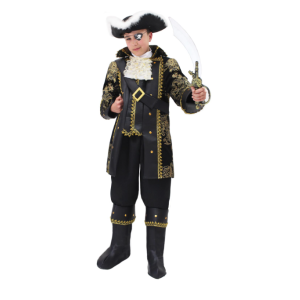 Costume di carnevale da bambino corsaro nero