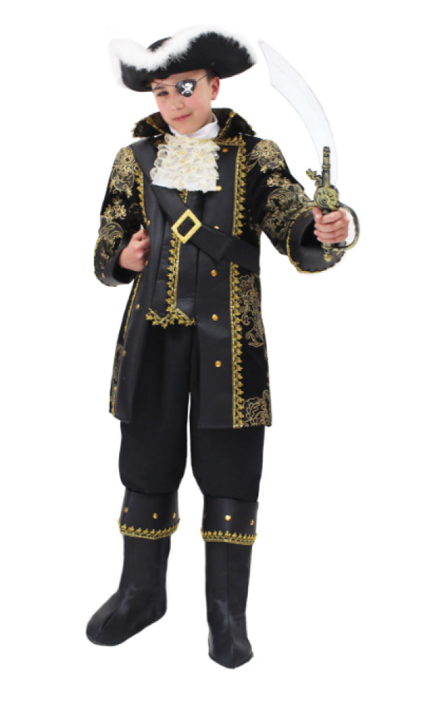 Costume di carnevale da bambino Corsaro Nero