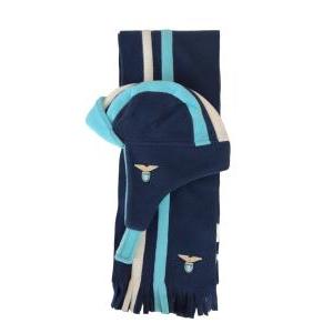 Set cappello + sciarpa compatibile con lazio bimbo blu