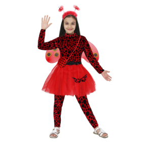 Costume carnevale da bambina miss coccinella