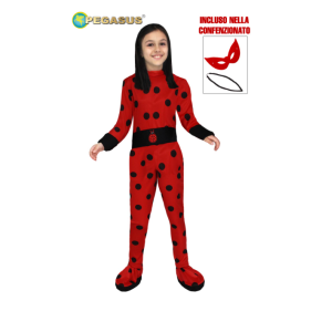 Costume carnevale bambina ladybug miracolous coccinella