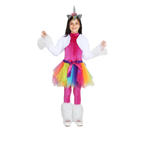 Abito carn. unicorno bimba multicolor