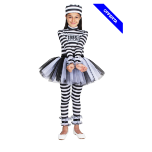 Costume carnevale da bambina carcerata