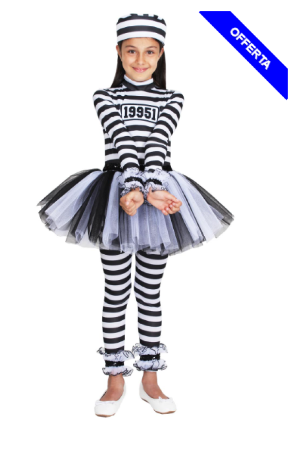 Costume carnevale da bambina Carcerata