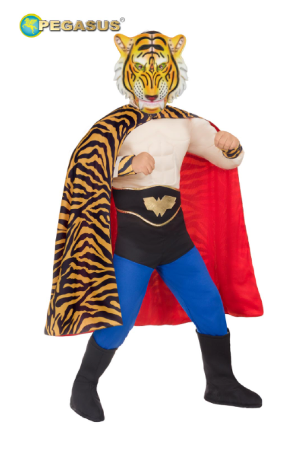 Costume carnevale da bambino Uomo Tigre con muscoli