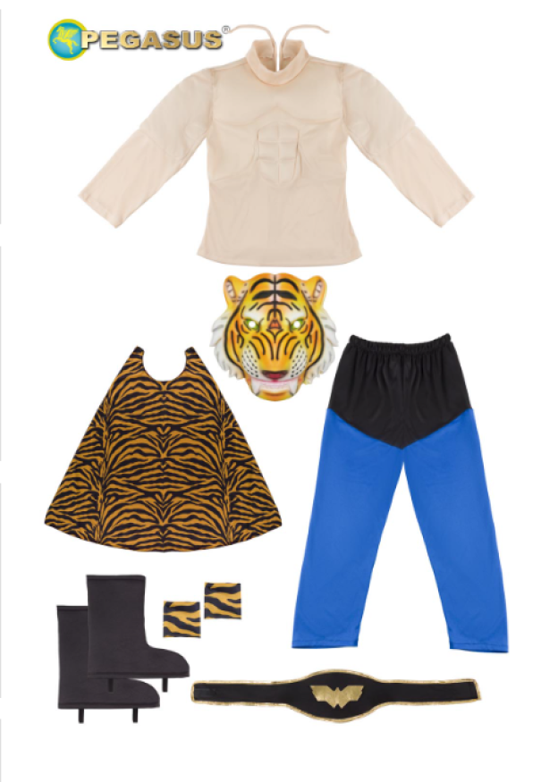 Costume carnevale da bambino Uomo Tigre con muscoli