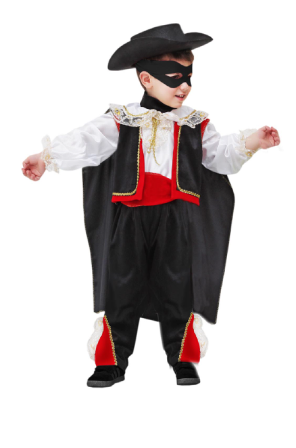 Costume carnevale bambino Zorro piccolo vendicatore