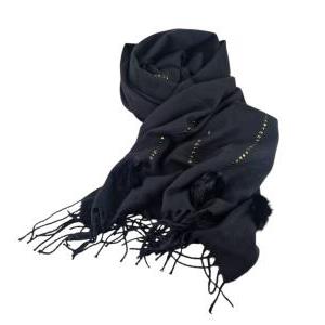 Sciarpa donna nero con bauletto regalo coveri collection