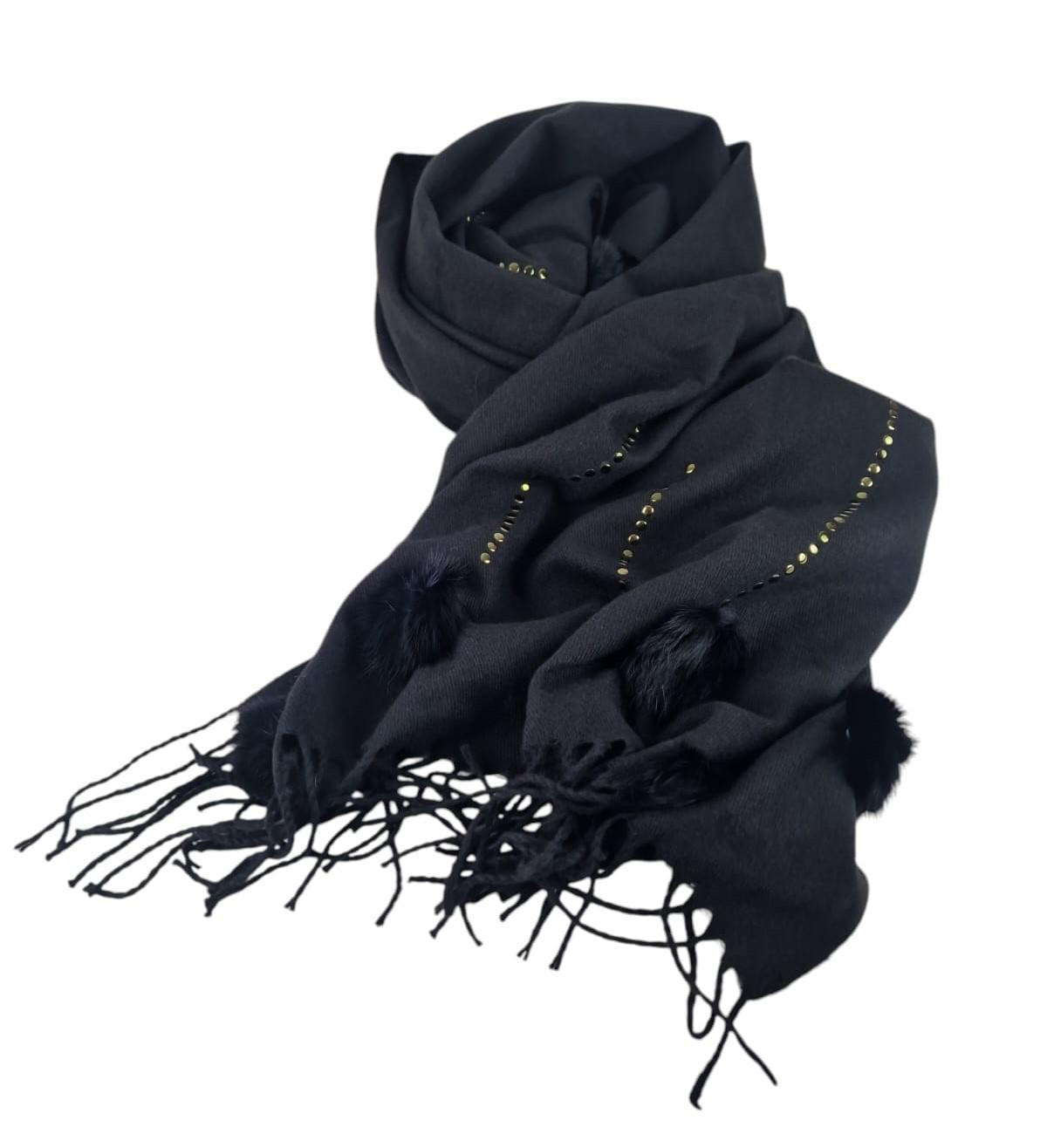 Sciarpa donna nero con bauletto regalo Coveri Collection