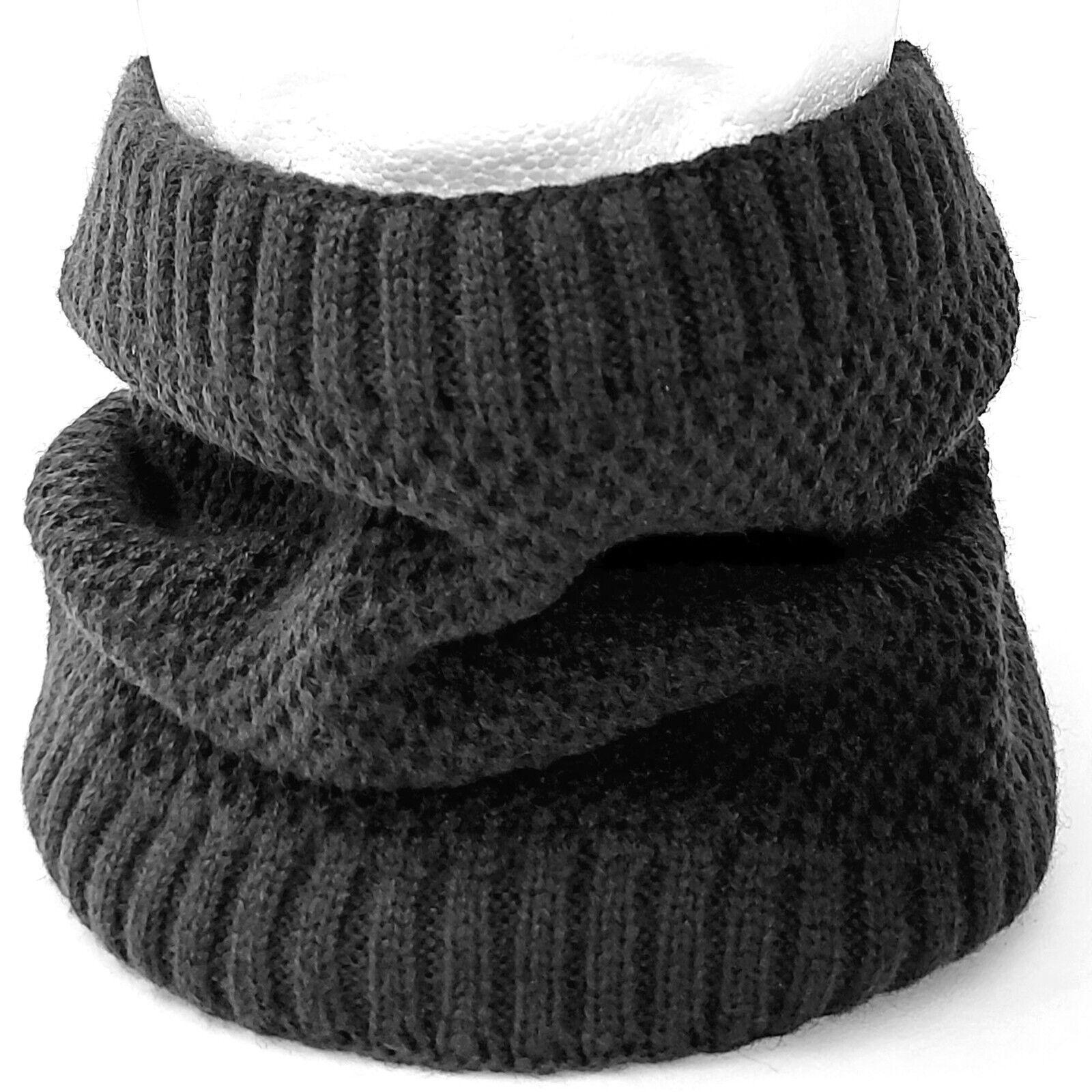 SET CAPPELLO + COLLO UOMO IN SCATOLA Con VETRINA Nero