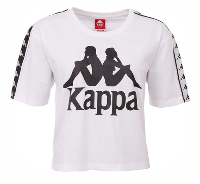 T-shirt Kappa donna in colore bianco