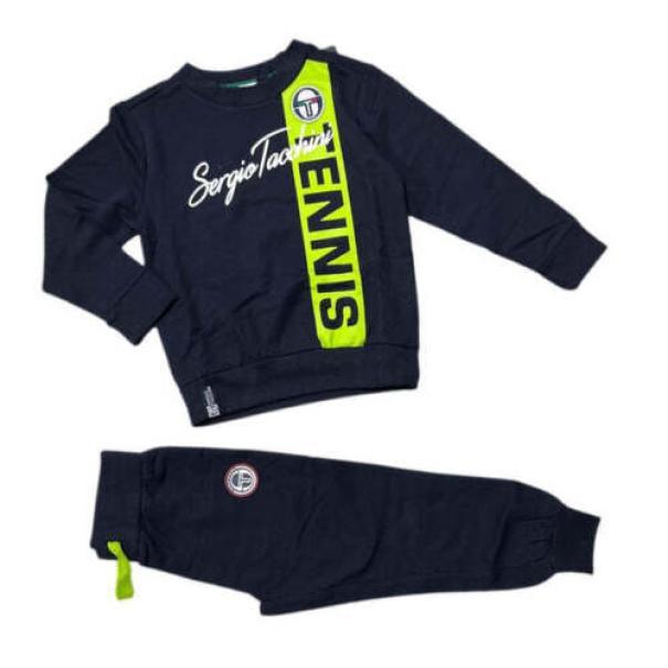 Tuta Sergio Tacchini da Bambino. 3055T0029, garzata, girocollo senza cappuccio, blu