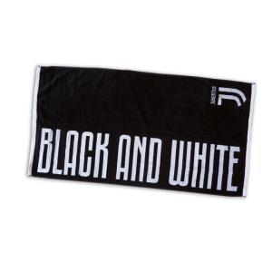 Telo mare juventus black and white nero