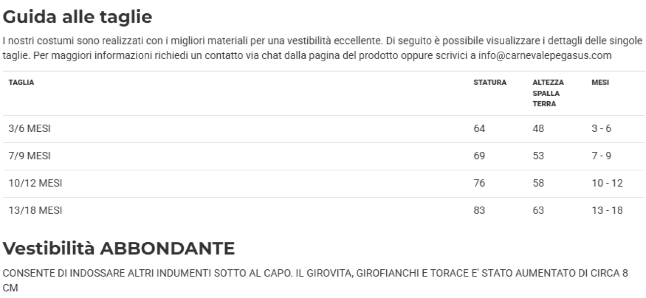 Costume carnevale neonato Piccolo Principe