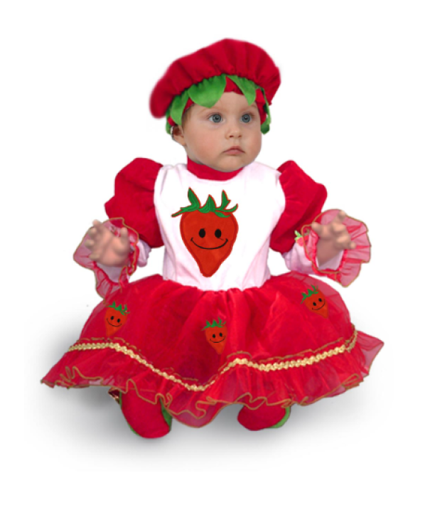 Costume di carnevale Fragolina da neonata