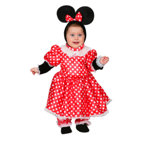 Costume di carnevale da bambina topolina minnie neonata