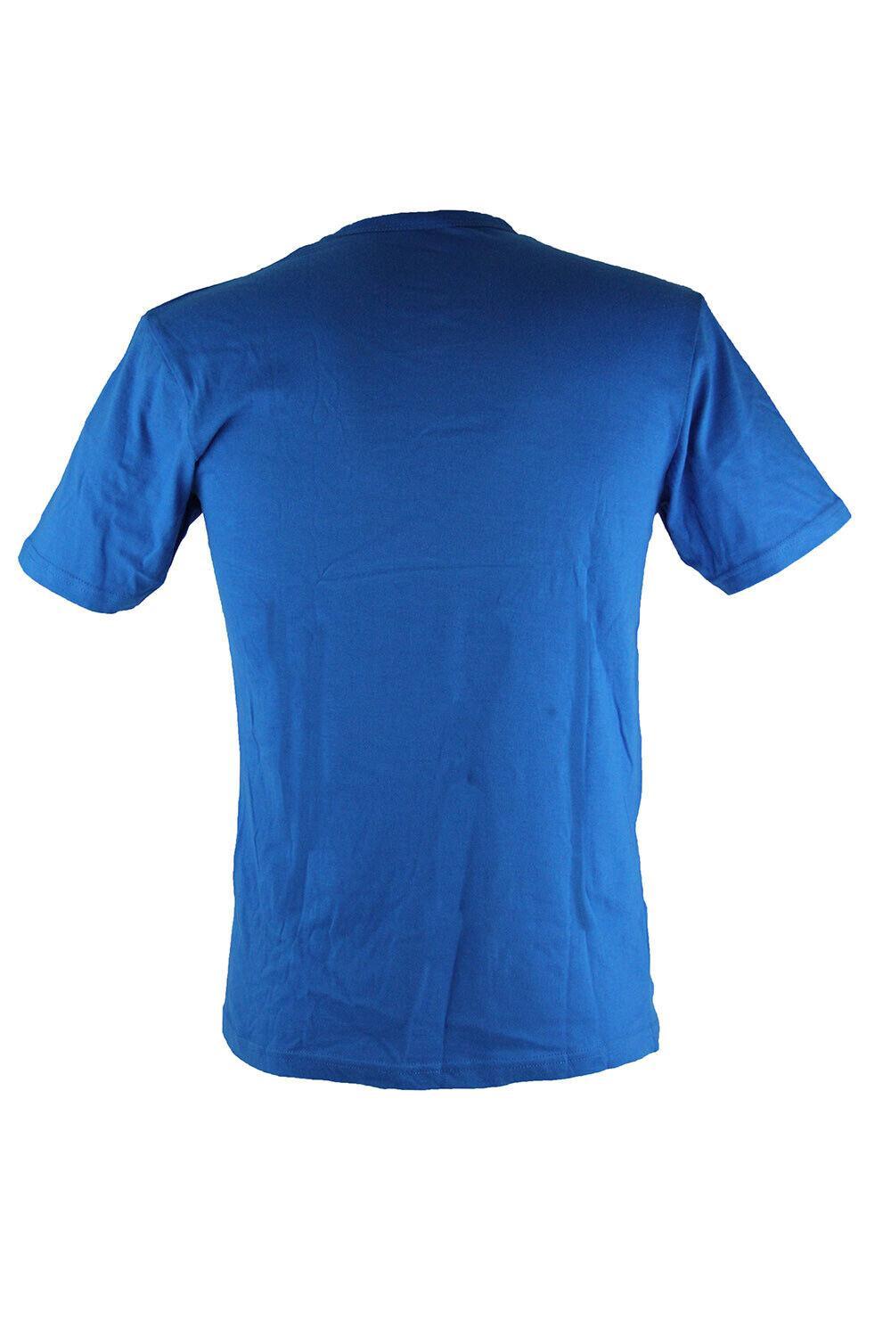 T-shirt da uomo in cotone A-style azzurro