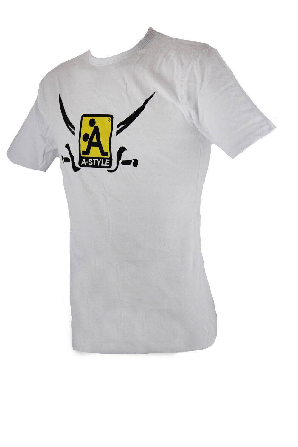 T-shirt da uomo in cotone A-style bianco