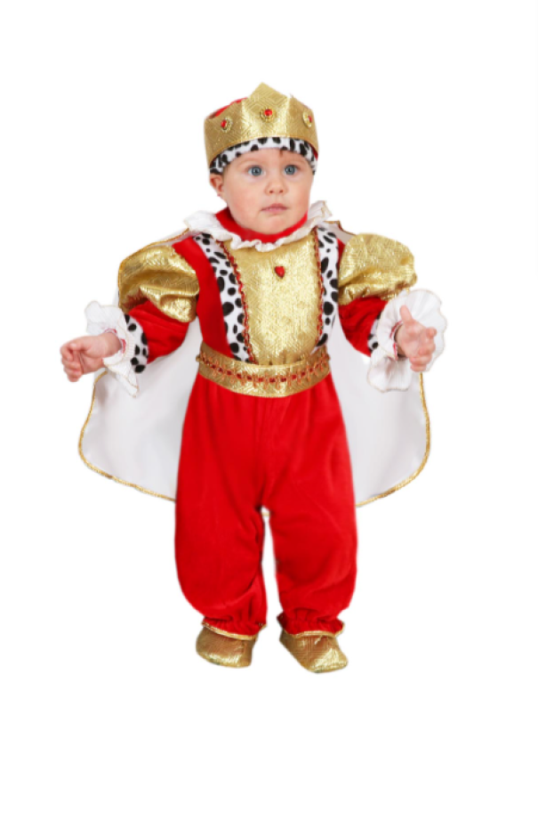 Costume di carnevale neonato piccolo Re