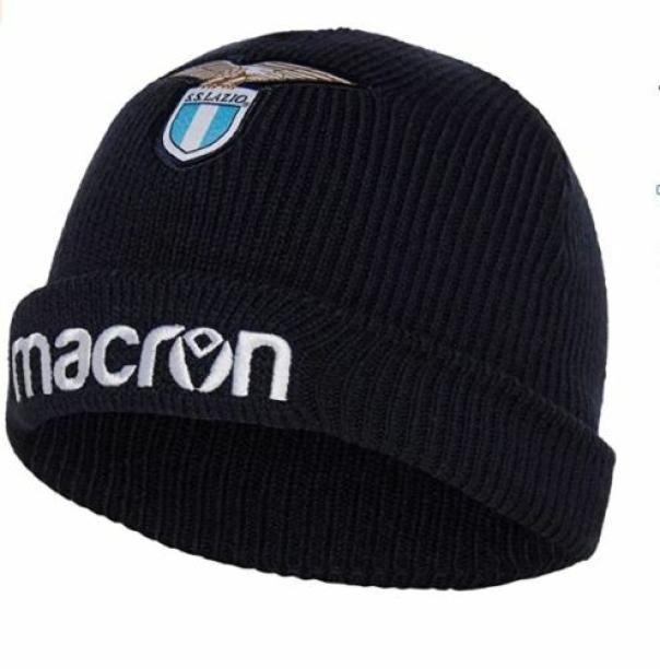 Cappello zuccotto Macron per Lazio Junior blu con risvolto