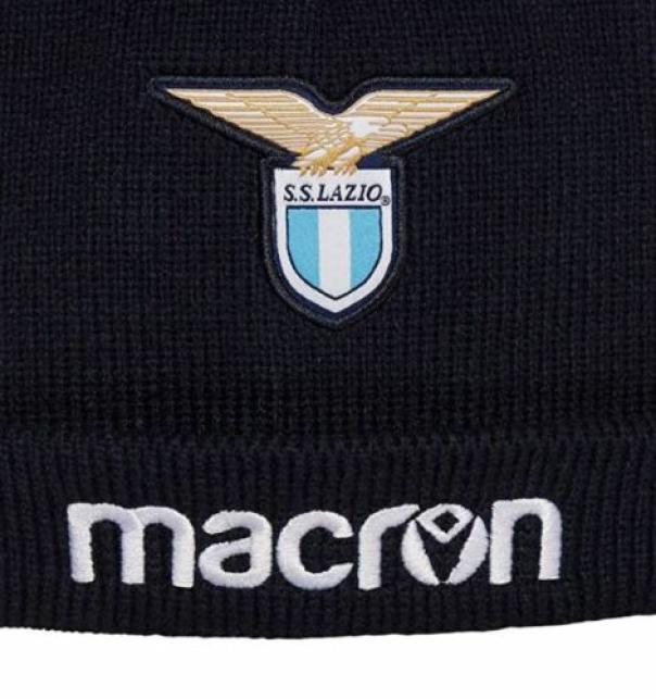 Cappello zuccotto Macron per Lazio Junior blu con risvolto