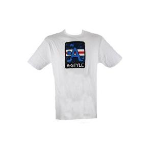 T-shirt da uomo in cotone a-style bianco