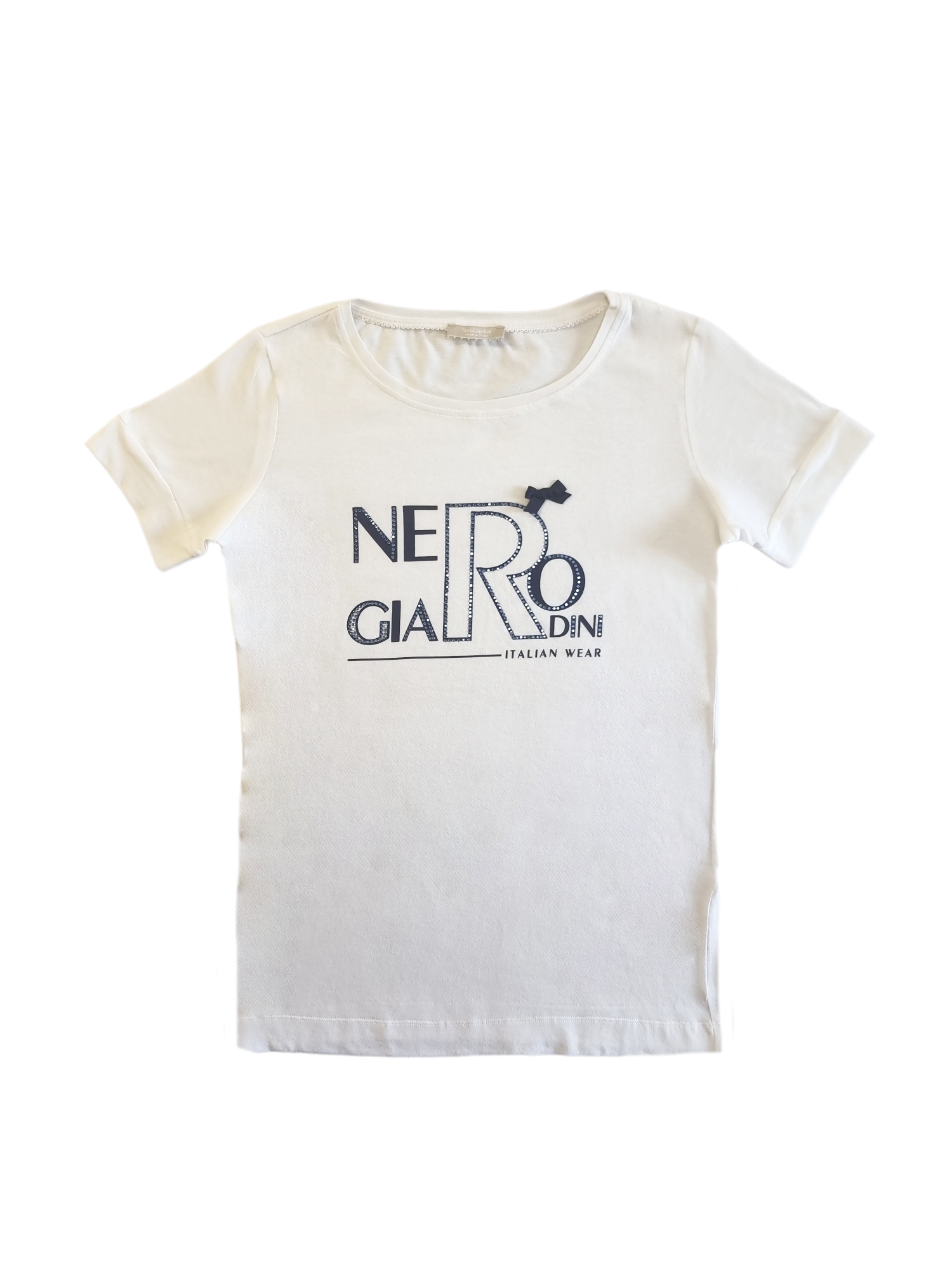 T-shirt donna in cotone Nero Giardini